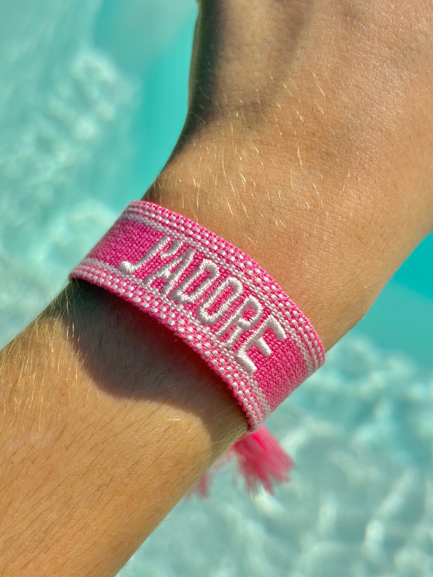 Bracelet « J’adore » rose