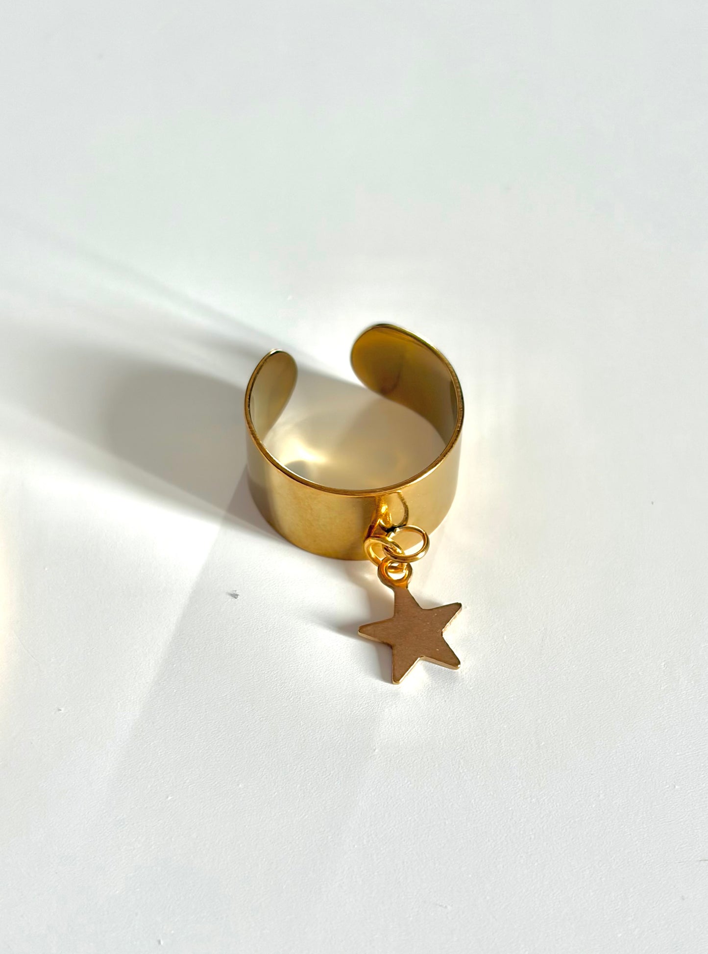 Lot jonc et bague breloque Stella doré