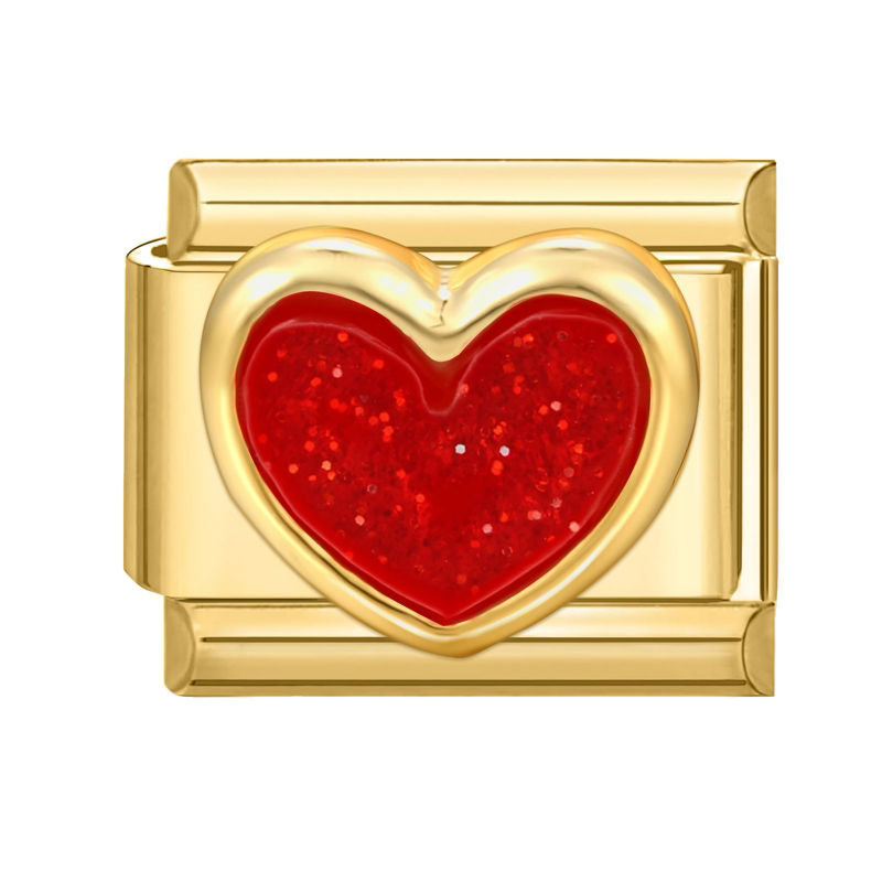 Coeur rouge pailleté