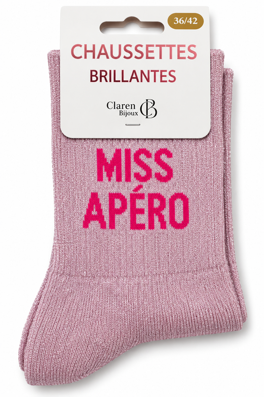 Chaussettes à paillettes Miss Apéro
