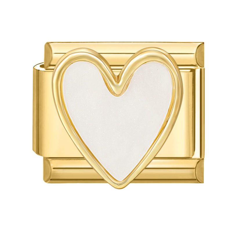Coeur nacré blanc