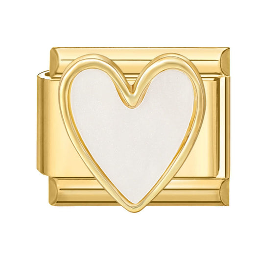 Coeur nacré blanc