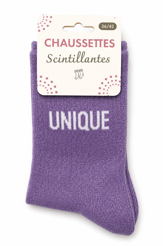 Chaussettes à paillettes Unique