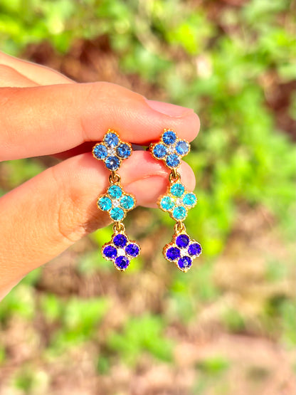 Boucles d’oreilles Princesse bleu