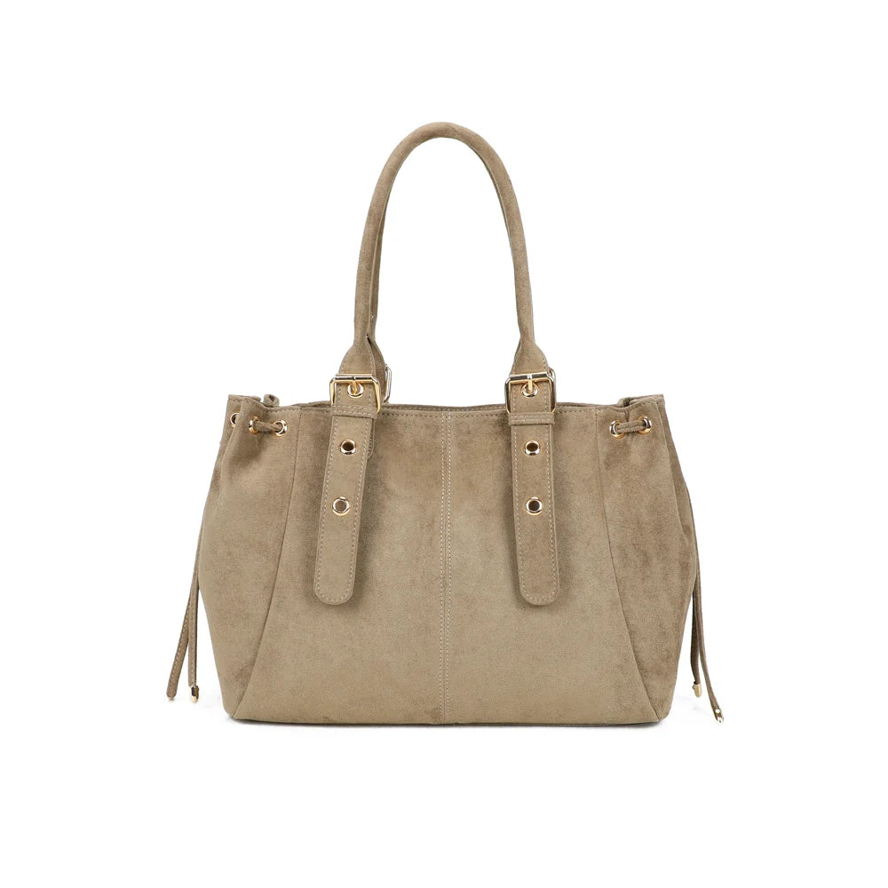 Sac cabas XL Amaya suédine - Taupe