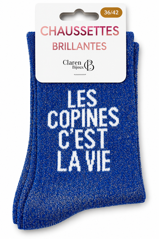 Chaussettes à paillettes Les copines c’est la vie