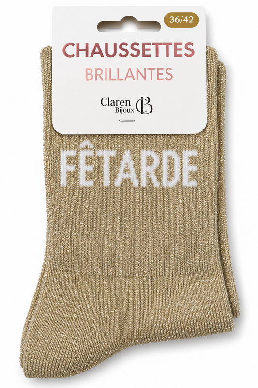 Chaussettes à paillettes Fêtarde