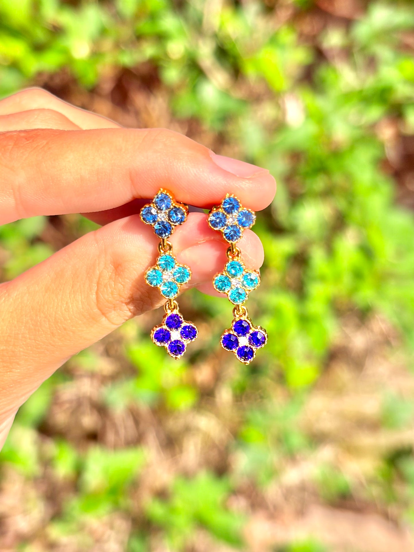 Boucles d’oreilles Princesse bleu