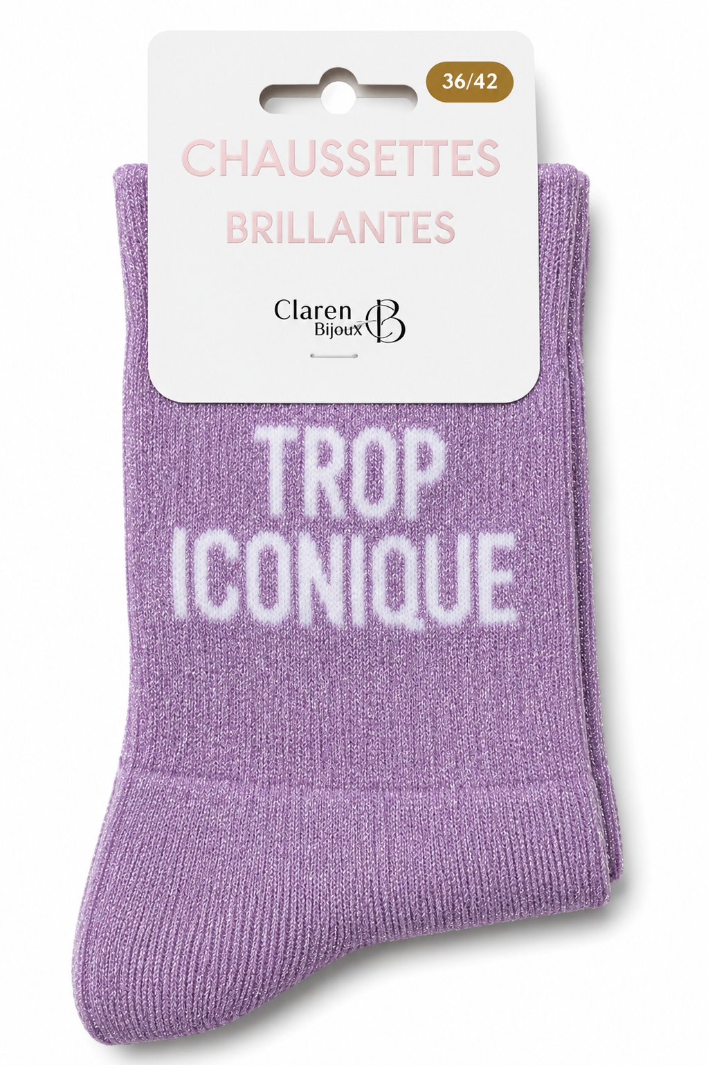 Chaussettes à paillettes Trop iconique