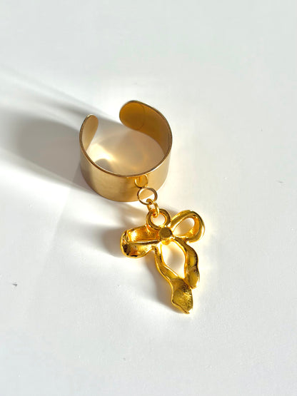 Duo jonc et bague breloque Lina