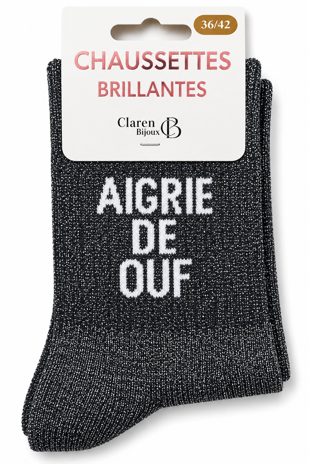 Chaussettes à paillettes Aigrie de ouf