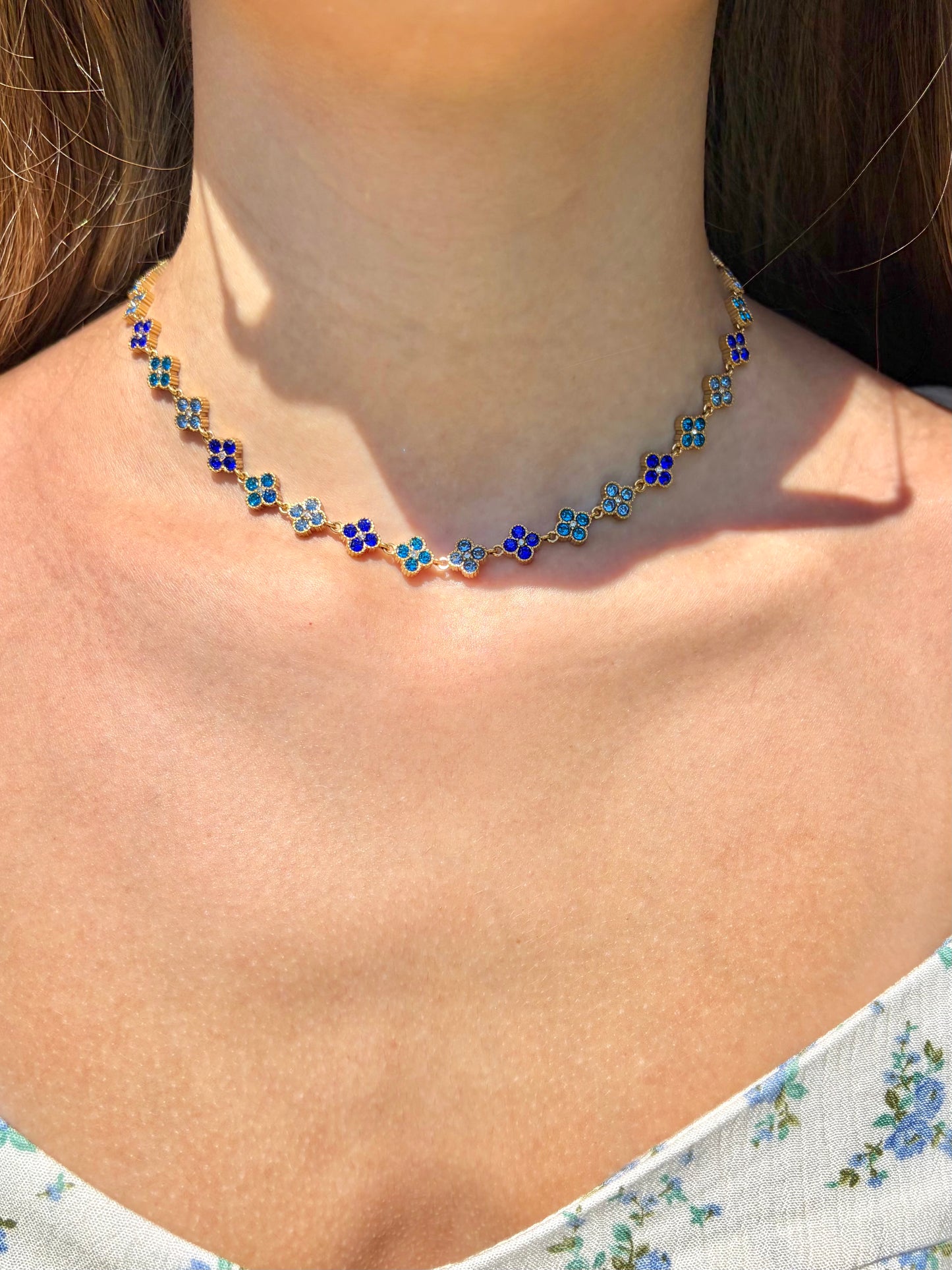 Collier princesse bleu