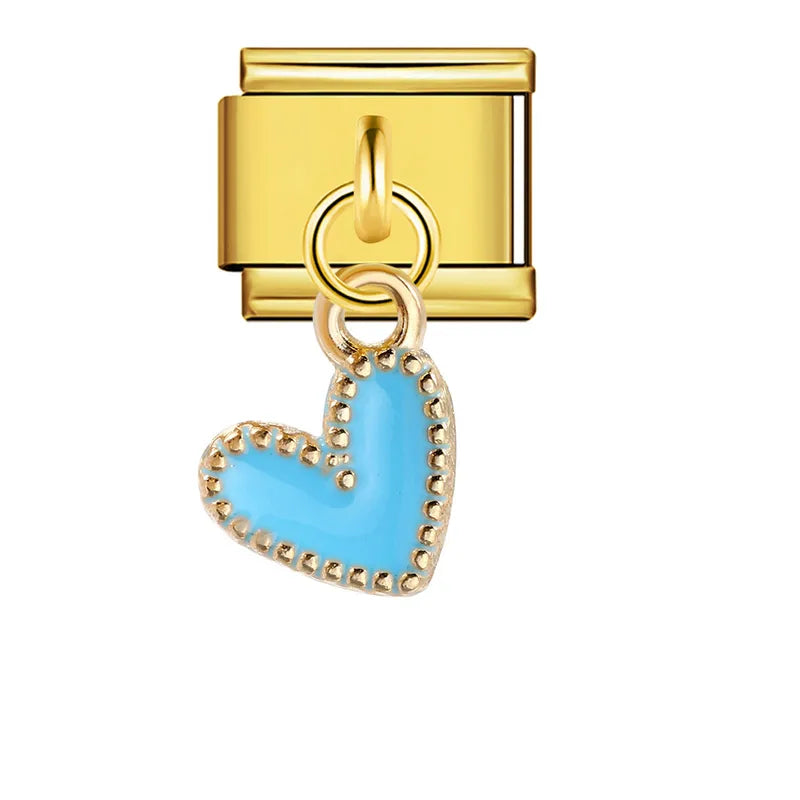 Pendentif coeur bleu